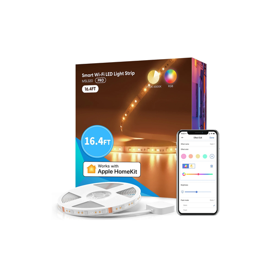 Meross HomeKit  Smart LED Strip Light 5M - WiFi RGBWW TV Backlight 18W, Works with Siri, Alexa, Google Assistant & SmartThings