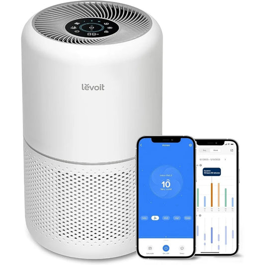 Smart WiFi Air Purifier for Home & Bedroom – HEPA Filter, Sleep Mode, Quiet Cleaner for Pet Hair, Ideal for Large Rooms