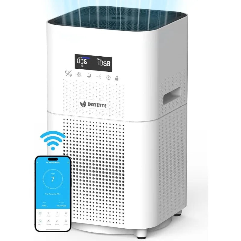 Smart WiFi Air Purifier for Large Rooms – Up to 3000 Sq Ft, APP & Alexa Control, H13 True HEPA Filter, Air Cleaner