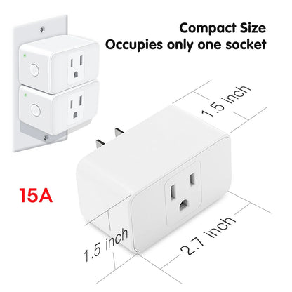 Meross Smart Plug Mini - HomeKit, WiFi, Alexa, Google Assistant, Remote & Voice Control