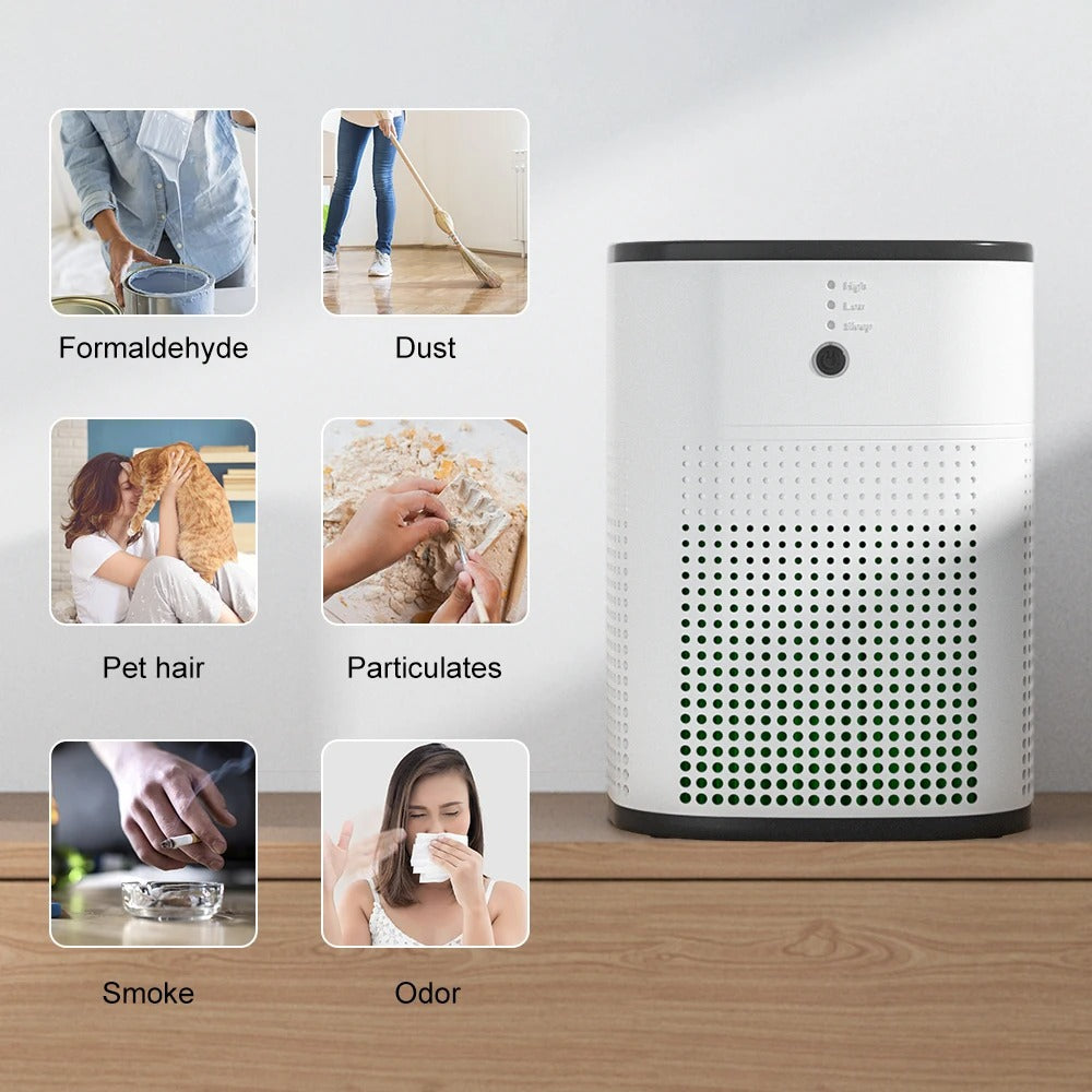 OUNEDA HY1800 Portable Air Purifier for Home - True H13 HEPA & Carbon Filters with Aroma Diffuser