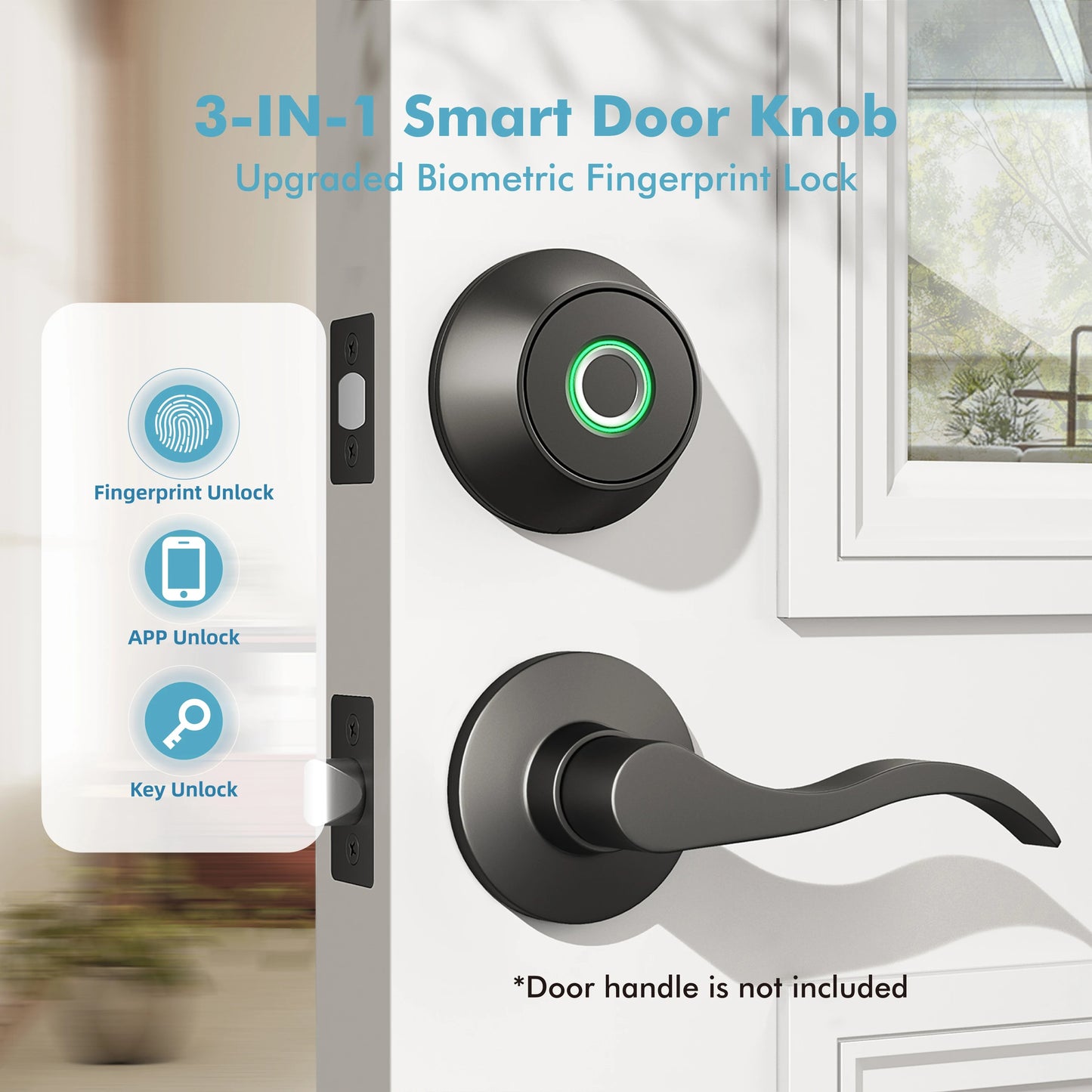 CIEPOJIT Smart Deadbolt Lock with Fingerprint, Keyless Entry, TTLOCK App Control, Electronic Door Lock for Home & Office Security