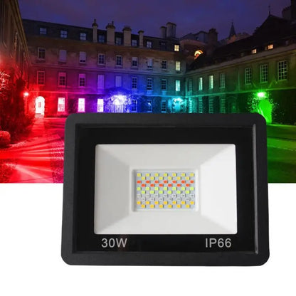 Smart RGB LED Floodlights - Tuya WiFi & Bluetooth | Weatherproof IP66 | 30W/50W/100W Outdoor Smart Control via App