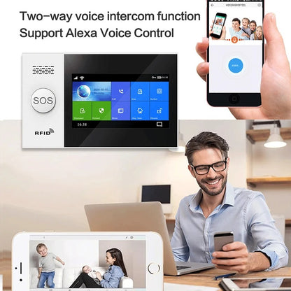 Tuya 4G WiFi Security Alarm System for Home | Wireless 2G/4G Smart Alarm with Alexa Support | Residential Home Security