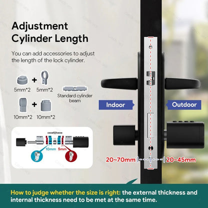 V1 Pro+ Smart Door Lock | TUYA & TTLock | Fingerprint, Password, RFID for Home & Hotel