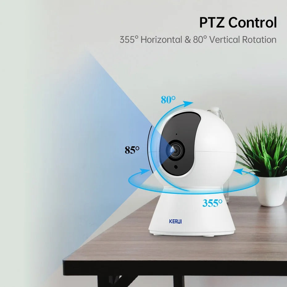 KERUI 8MP 4K WiFi IP Camera – Indoor Wireless Security with Tuya Smart, Auto Tracking, and Alarm for Home Surveillance