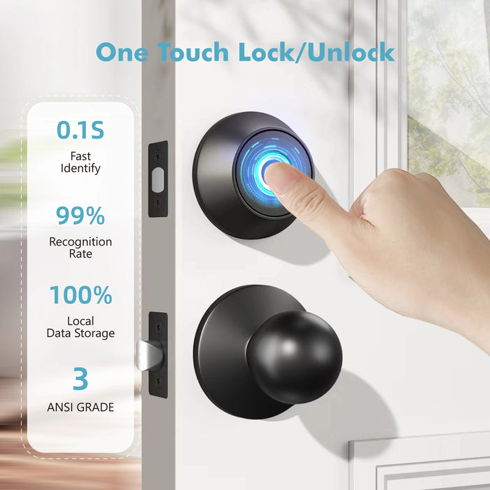 CIEPOJIT Smart Deadbolt Lock with Fingerprint, Keyless Entry, TTLOCK App Control, Electronic Door Lock for Home & Office Security