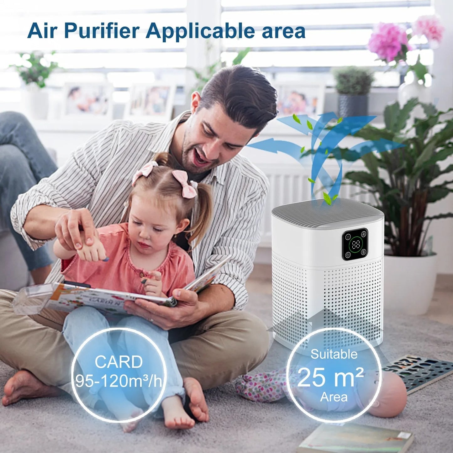 OUNEDA HY1800 Pro Air Purifier for Home – Portable H13 HEPA & Carbon Filters, Smart Control, Efficient Air Cleaner