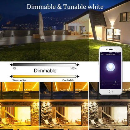 Smart RGB LED Floodlights - Tuya WiFi & Bluetooth | Weatherproof IP66 | 30W/50W/100W Outdoor Smart Control via App