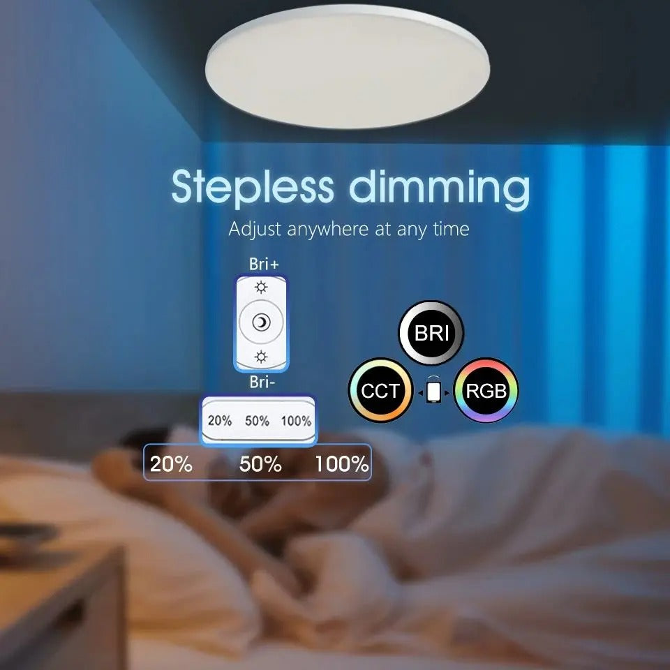 MARPOU 24W Smart RGB LED Ceiling Lamp - WiFi & Voice Control with Alexa, Perfect for Living Room & Bedroom Decoration