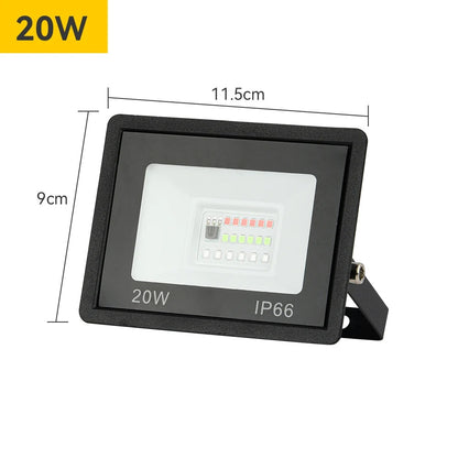 RGB LED Floodlight Outdoor - Waterproof IP66 | 30W/50W/100W Smart RGB Spotlight for Landscape Lighting