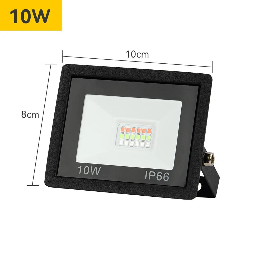 RGB LED Floodlight Outdoor - Waterproof IP66 | 30W/50W/100W Smart RGB Spotlight for Landscape Lighting