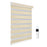 Home Alexa Smart Motorized Zebra Blinds – Semi-Blackout Woodgrain Roller Shades for Modern Window Decor