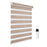 Home Alexa Smart Motorized Zebra Blinds – Semi-Blackout Woodgrain Roller Shades for Modern Window Decor