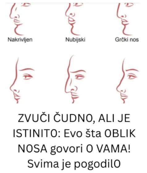ZVUČI ČUDNO, ALI JE ISTINITO: Evo šta OBLIK NOSA govori O VAMA! Svima je pogodilo - featured image