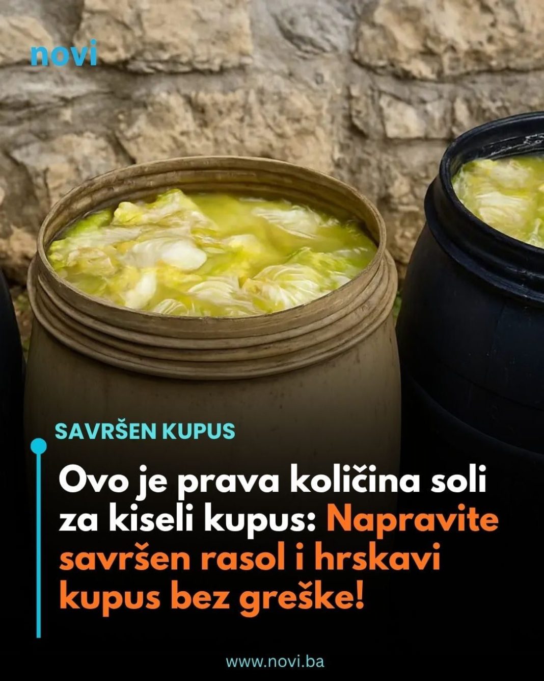 Ovo je prava količina soli za kiseli kupus: Napravite savršen rasol i hrskavi kupus bez greške! - featured image