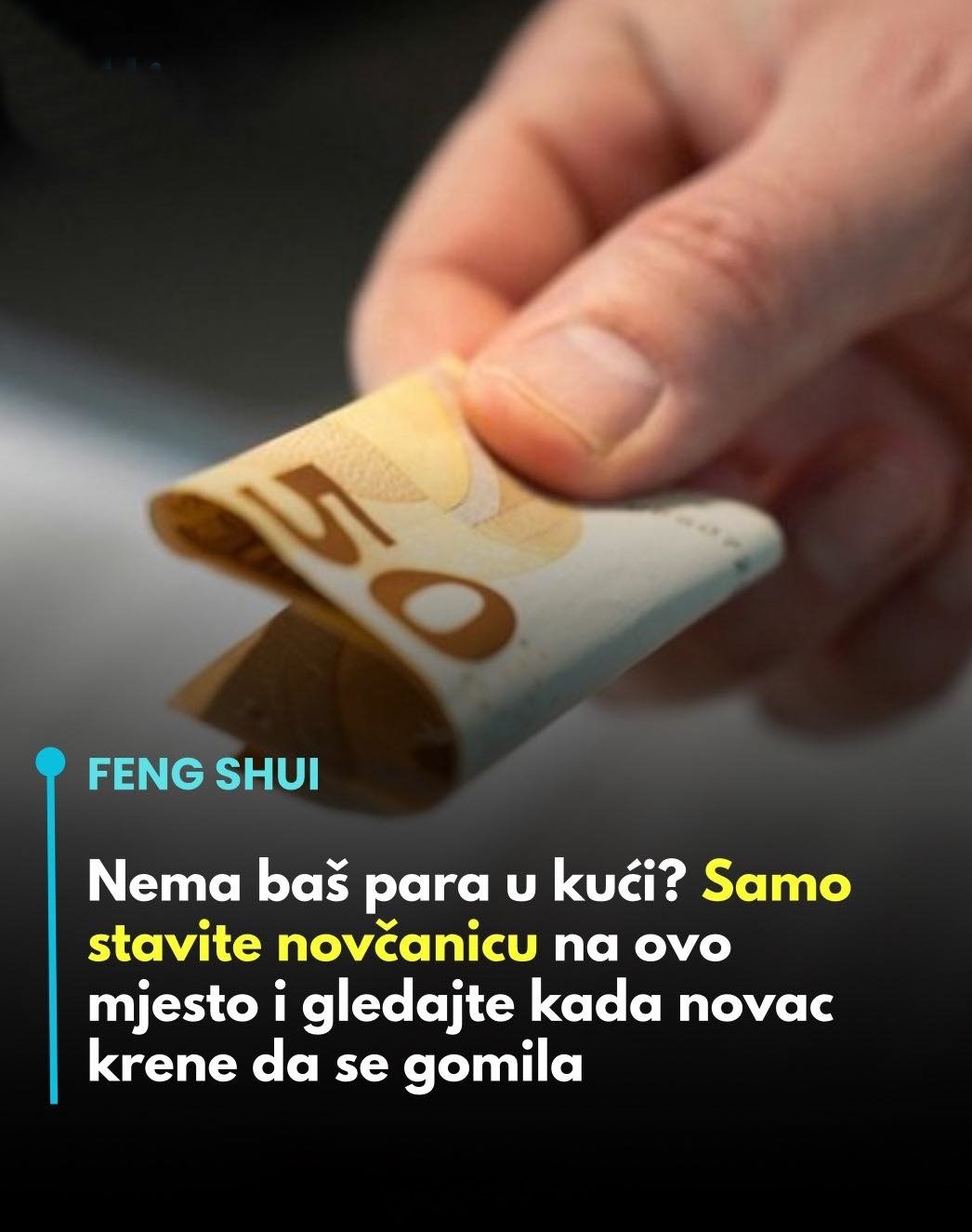 Nema baš para u kućI? Samo stavite novčanicu na ovo mjesto I gledajte kada novac krene da se gomila… - featured image Nema baš para u kućI? Samo stavite novčanicu na ovo mjesto I gledajte kada novac krene da se gomila… - featured image