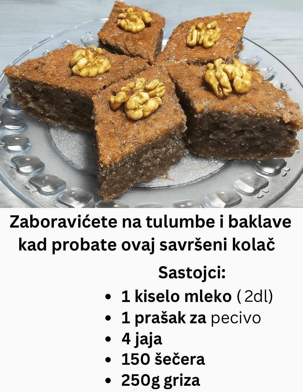 Zaboravićete na tulumbe i baklave kad probate ovaj savršeni kolač… - featured image