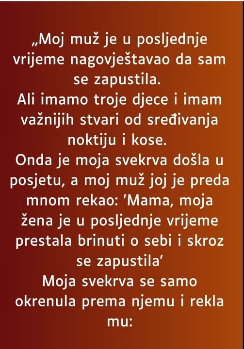 „Moj muž je u posljednje vrijeme nagovještavao da sam se zapustila…” - featured image „Moj muž je u posljednje vrijeme nagovještavao da sam se zapustila…” - featured image