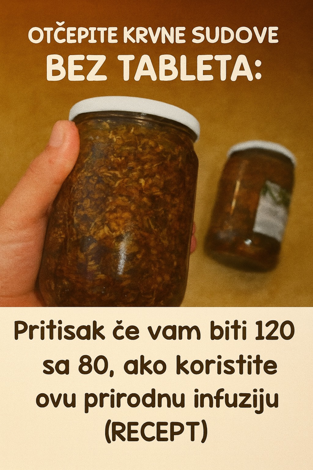 OTČEPITE KRVNE SUDOVE BEZ TABLETA, BIĆETE ODUŠEVLJENI: Pritisak će vam uvijek biti 120 s 80, ako koristite ovu prirodnu infuziju - featured image OTČEPITE KRVNE SUDOVE BEZ TABLETA, BIĆETE ODUŠEVLJENI: Pritisak će vam uvijek biti 120 s 80, ako koristite ovu prirodnu infuziju - featured image