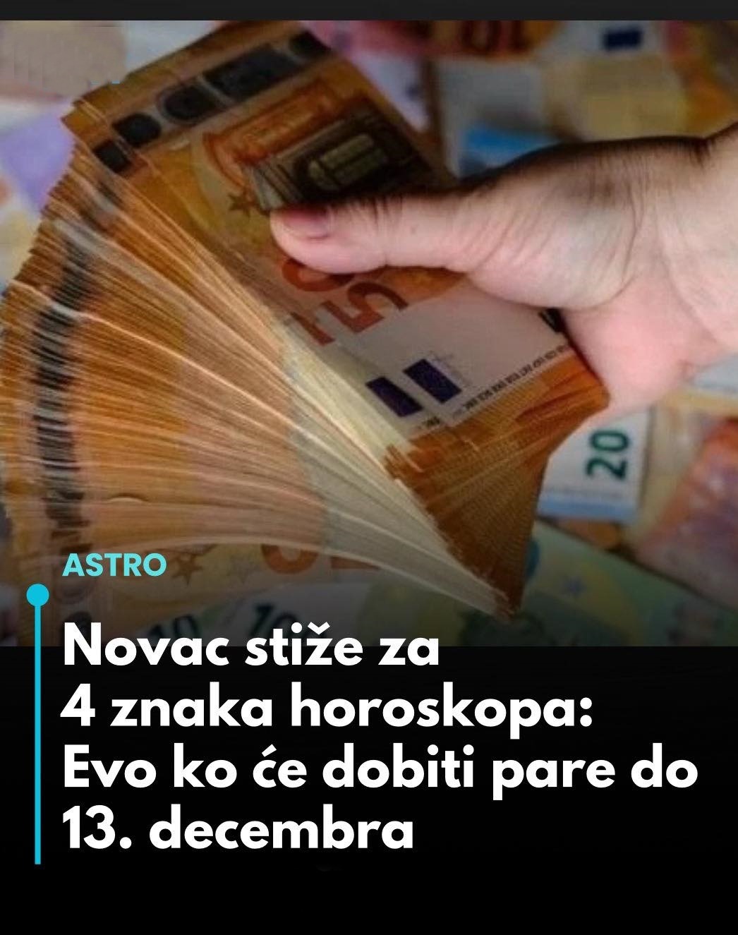 Novac stiže za 4 znaka horoskopa: Evo ko će dobiti pare do 13. decembra… - featured image
