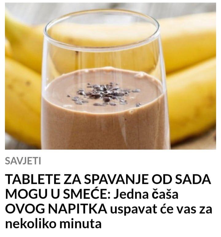 TABLETE ZA SPAVANJE OD SADA MOGU U SMEĆE: Jedna Čaša OVOG NAPITKA Uspavat Će Vas Za Nekoliko Minuta - featured image