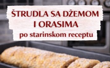 Štrudla sa džemom i orasima…Po starinskom receptu, mekana, sočna i neodoljiva Štrudla sa džemom i orasima…Po starinskom receptu, mekana, sočna i neodoljiva - featured image