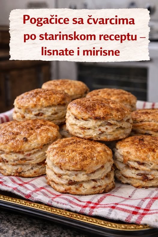 Pogačice sa čvarcima po starinskom receptu, lisnate i mirisne.. - featured image