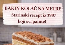 BAKIN KOLAČ NA METRE-Starinski recept iz 1987 koji svi pamte BAKIN KOLAČ NA METRE-Starinski recept iz 1987 koji svi pamte - featured image