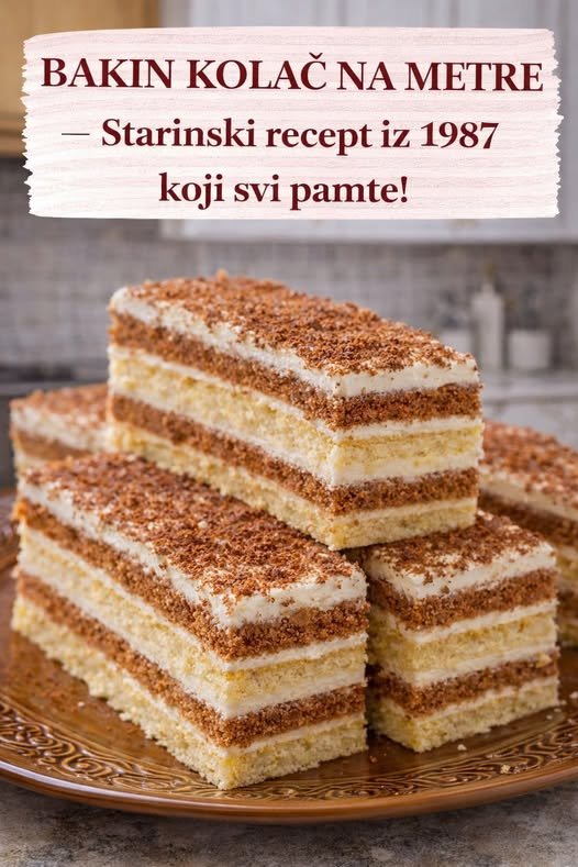 BAKIN KOLAČ NA METRE-Starinski recept iz 1987 koji svi pamte - featured image