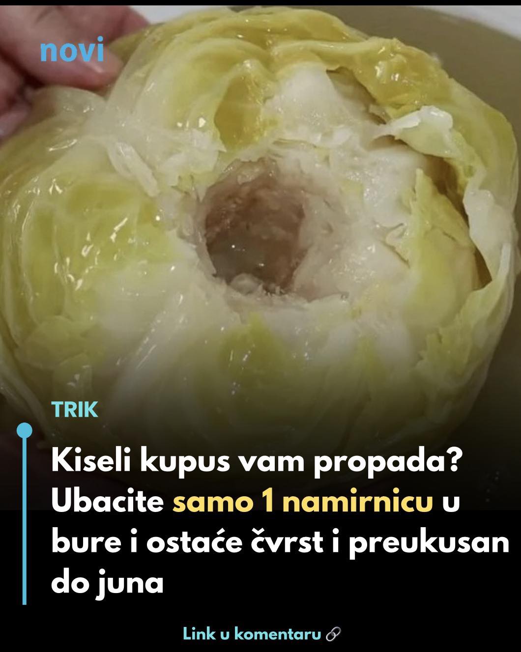 Kiseli kupus vam propada? Ubacite samo 1 namirnicu u bure i ostaće čvrst i preukusan do juna… - featured image