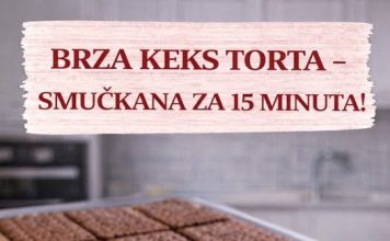 Brza keks torta, smućkana za 15 minuta Brza keks torta, smućkana za 15 minuta - featured image