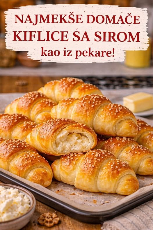 Najmekše domaće kiflice sa sirom, kao iz pekare… - featured image