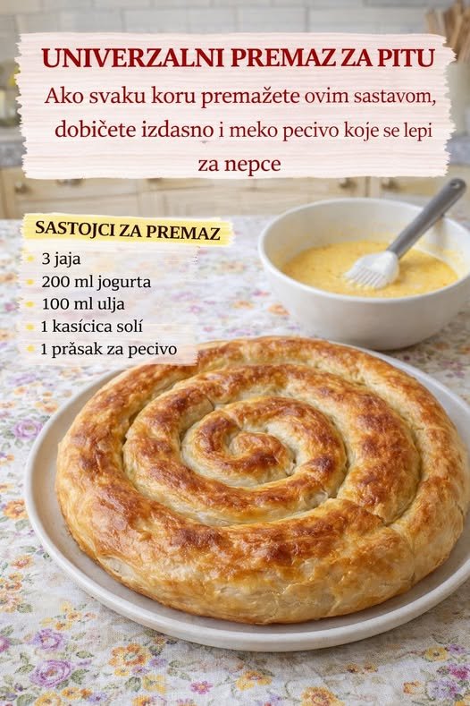 UNIVERZALNI PREMAZ ZA PITU-Ako svaku koru premažete ovim sastavom, dobićete izdašno i meko pecivo koje se lepi za nepce - featured image