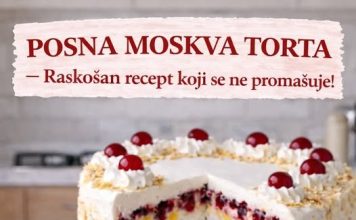 POSNA MOSKVA TORTA, raskošan recept koji se ne promašuje! POSNA MOSKVA TORTA, raskošan recept koji se ne promašuje! - featured image