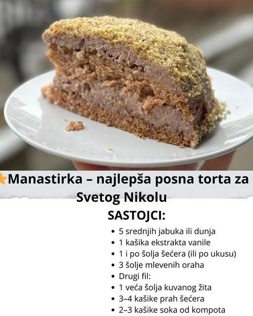MANASTIRKA, najlepša posna torta za Svetog Nikolu - featured image MANASTIRKA, najlepša posna torta za Svetog Nikolu - featured image