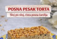 POSNA PESAK TORTA, sloj po sloj, čista posna čarolija! POSNA PESAK TORTA, sloj po sloj, čista posna čarolija! - featured image