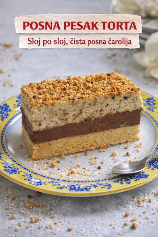 POSNA PESAK TORTA, sloj po sloj, čista posna čarolija! - featured image POSNA PESAK TORTA, sloj po sloj, čista posna čarolija! - featured image