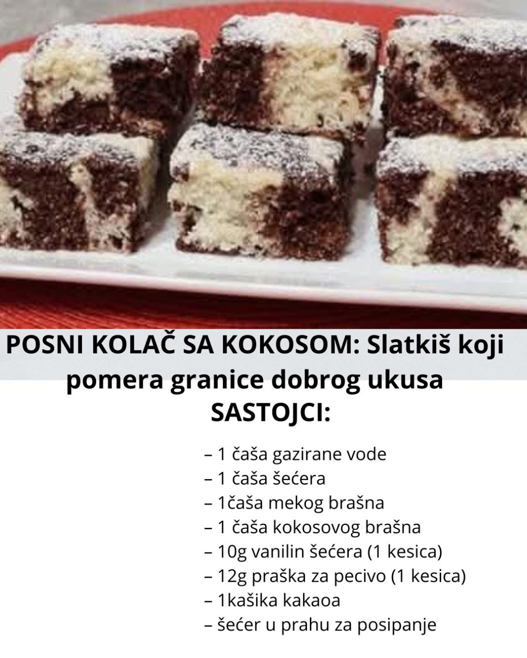 POSNI KOLAČ SA KOKOSOM: Slatkiš koji pomera granice dobrog ukusa - featured image