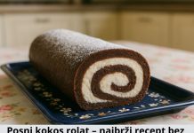 Posni kokos rolat – najbrži recept bez pečenja Posni kokos rolat – najbrži recept bez pečenja - featured image