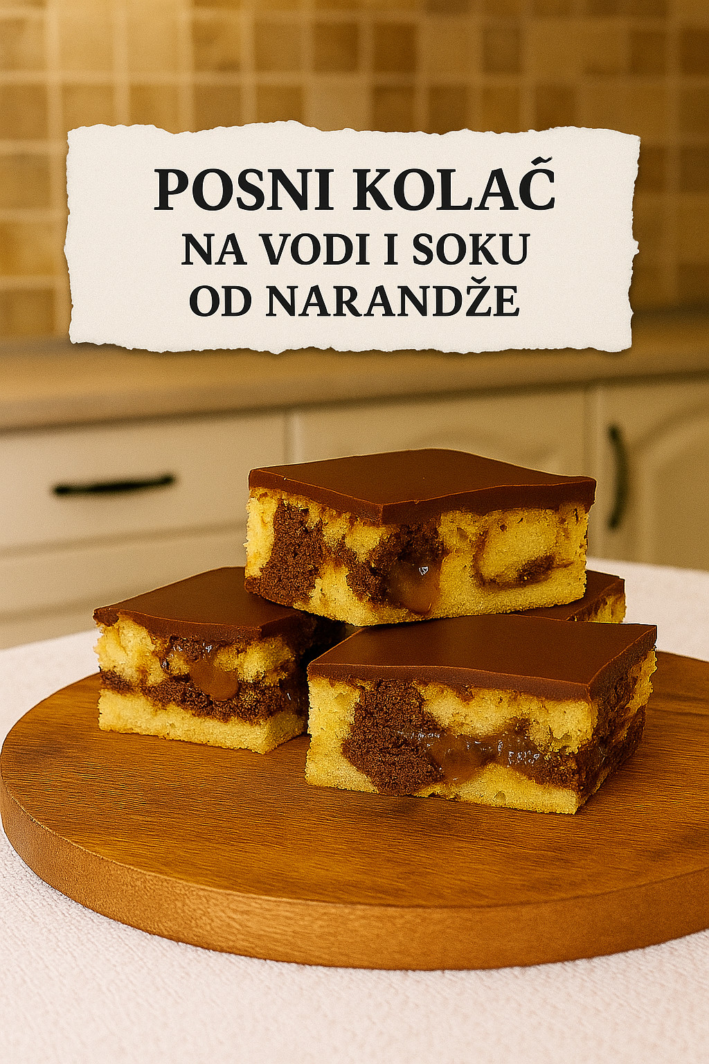 POSNI KOLAČ NA VODI I SOKU OD NARANDŽE-Posni kolač za 5 minuta pripreme - featured image