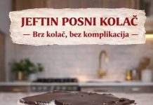 Jeftin posni kolač – brz kolač bez komplikacija Jeftin posni kolač – brz kolač bez komplikacija - featured image