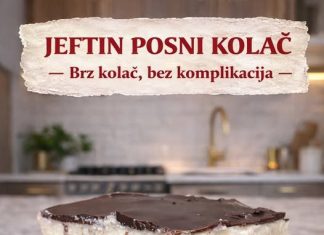 Jeftin posni kolač – brz kolač bez komplikacija Jeftin posni kolač – brz kolač bez komplikacija - featured image