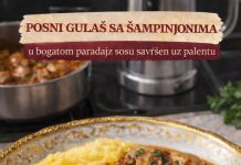 Posni gulaš sa šampinjonima…U bogatom paradajz sosu – savršen uz palentu Posni gulaš sa šampinjonima…U bogatom paradajz sosu – savršen uz palentu - featured image