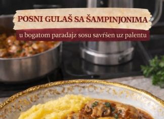 Posni gulaš sa šampinjonima…U bogatom paradajz sosu – savršen uz palentu Posni gulaš sa šampinjonima…U bogatom paradajz sosu – savršen uz palentu - featured image