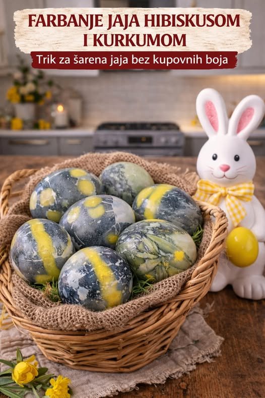 Farbanje jaja hibiskusom i kurkumom…Trik za šarena jaja bez kupovnih boja… - featured image