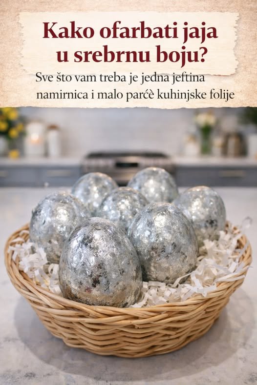 Kako ofarbati jaja u srebrnu boju? Sve što vam treba je jedna jeftina namirnica i malo parče kuhinjske folije… - featured image