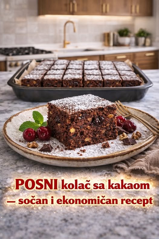 POSNI KOLAČ sa kakom…Sočan i ekonomičan recept - featured image