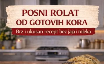 POSNI ROLAT OD GOTOVIH KORA – Brz i ukusan recept bez jaja i mleka POSNI ROLAT OD GOTOVIH KORA – Brz i ukusan recept bez jaja i mleka - featured image
