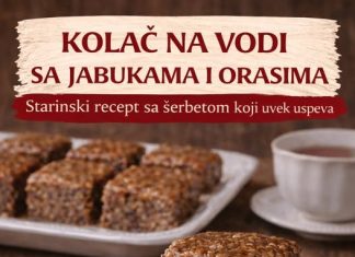 Kolač na vodi sa jabukama i orasima…Starinski recept sa šerbetom koji uvek uspeva Kolač na vodi sa jabukama i orasima…Starinski recept sa šerbetom koji uvek uspeva - featured image